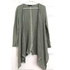 Olivia Sky Cardigan Waterfall drape Open front long sleeve Green Sz S New.